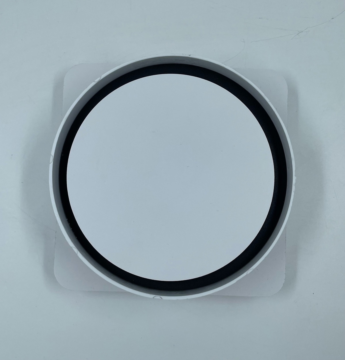 Решетка скрытого монтажа для натяжного потолка FoZa d150мм с вентилятором на шарикоподшипнике d100мм c выходом на трубу 100/125мм